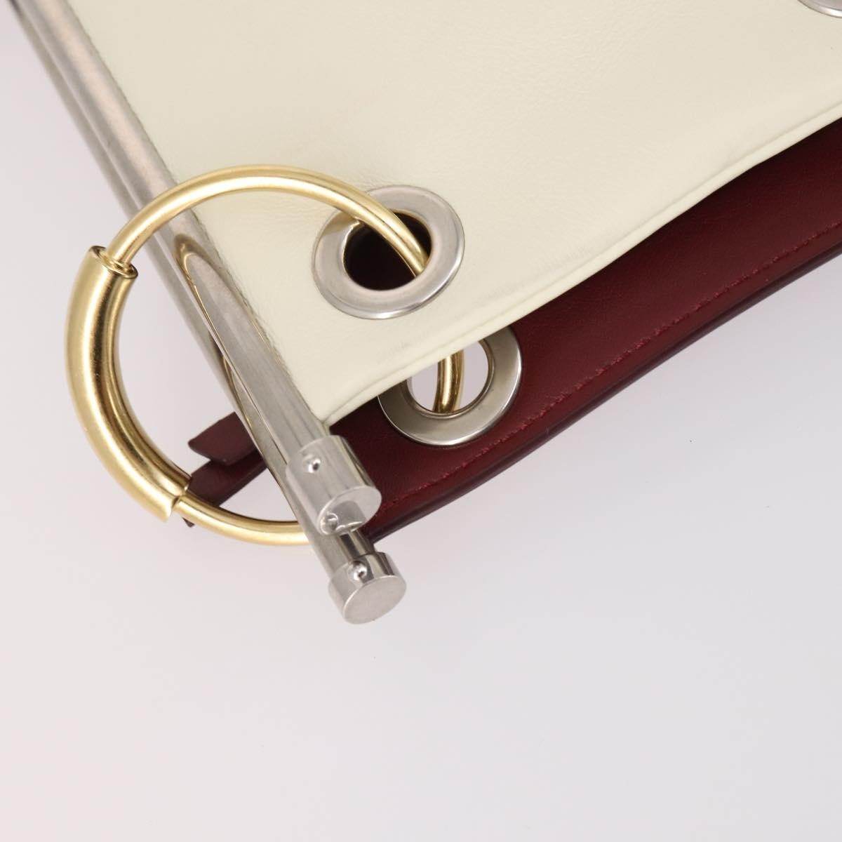 Chloe Roy Shoulder Bag Leather, BURGUNDY, LEATHER, Shoulder bag