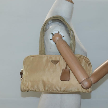 Prada Vintage Handbag Canvas, GOLD, NYLON, Handbag