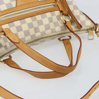 Louis Vuitton Evora Handbag Damier, WHITE, CANVAS, Tote bag