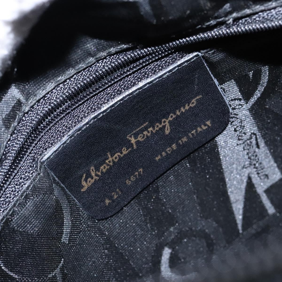 Salvatore Ferragamo Vala Shoulder Bag Leather, BLACK, LEATHER, Shoulder bag