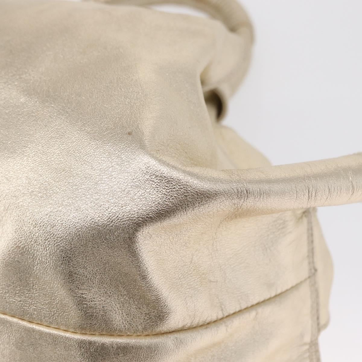 Loewe Aire Shoulder Bag Leather, GOLD, LEATHER, Shoulder bag