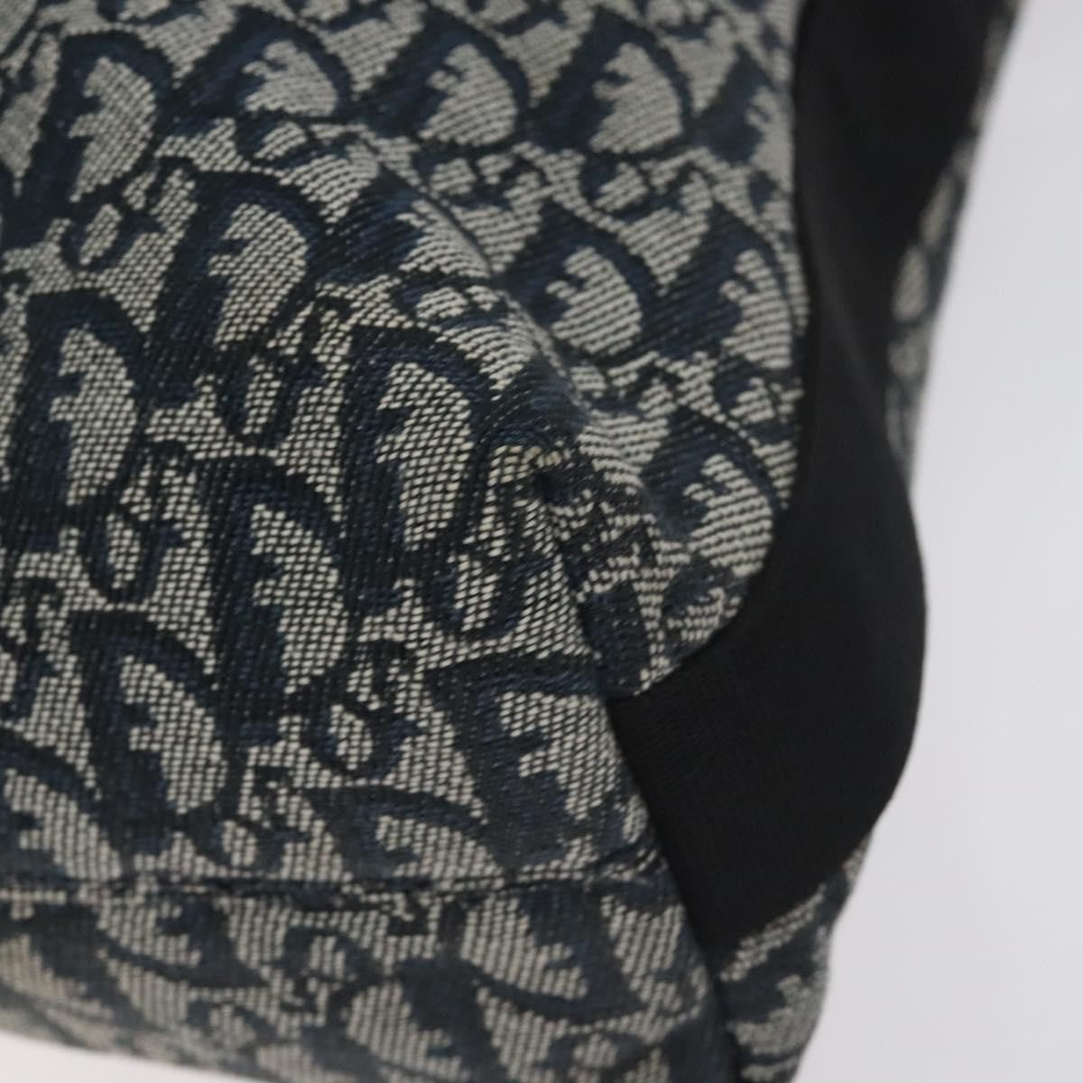 Christian Dior Vintage Trotter Messenger Bag Diorissimo Canvas, NAVY, CANVAS, Crossbody bag