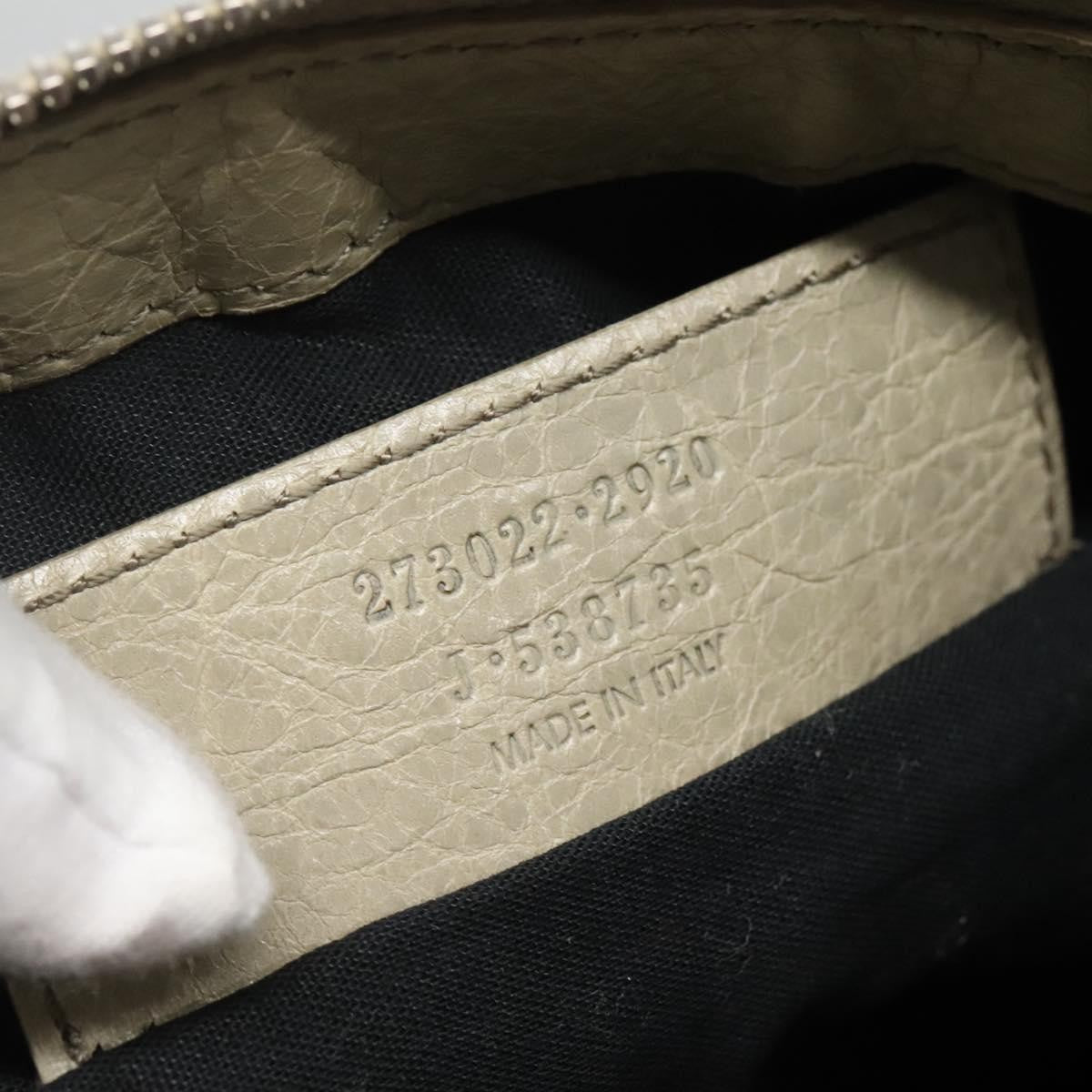 Balenciaga Classic City Clip Pouch Leather, BEIGE, LEATHER, Clutche & pouche