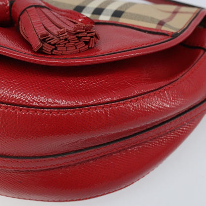 Burberry Maydown Crossbody Bag Haymarket Coated Canvas and Leather, BEIGE, CANVAS, Shoulder bag