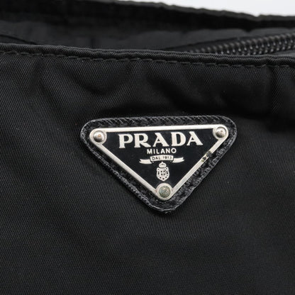 Prada Flat Messenger Bag Tessuto, BLACK, NYLON, Shoulder bag