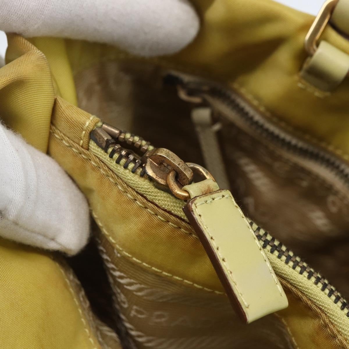 Prada Vintage Tote Tessuto, YELLOW, NYLON, Tote bag