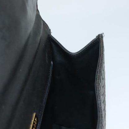 Bally Vintage Handbag Quilted Leather, BLACK, LEATHER, Handbag