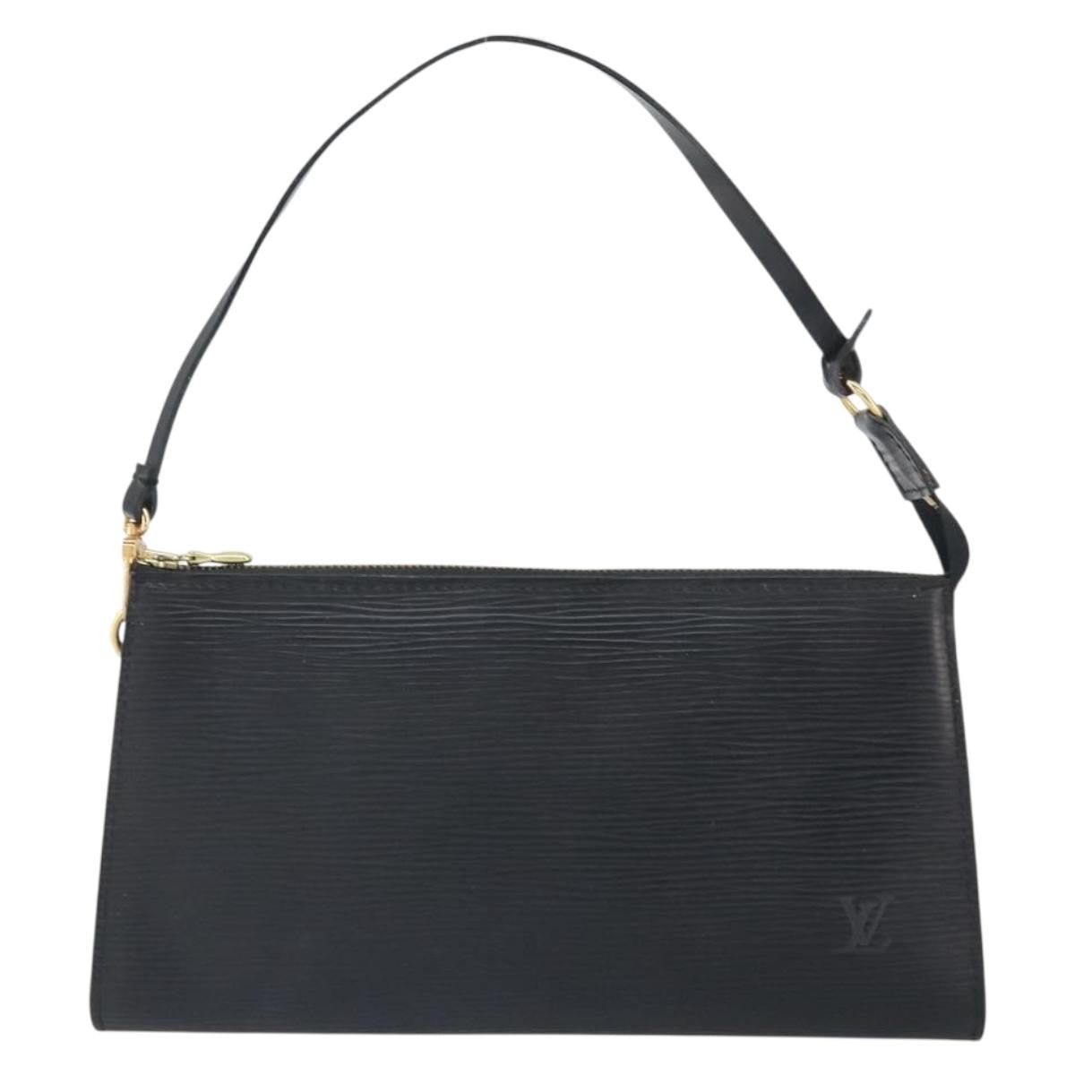 Louis Vuitton Pochette Accessoires Epi Leather, BLACK, LEATHER, Clutche & pouche