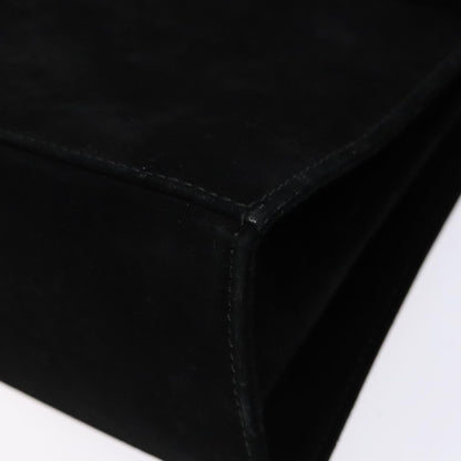 Salvatore Ferragamo Convertible Top Handle Bag Leather, BLACK, SUEDE, Handbag