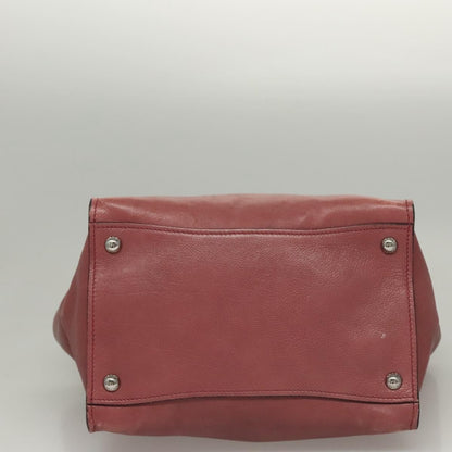 Prada Twin Pocket Convertible Tote Cervo Leather, PINK, LEATHER, Handbag