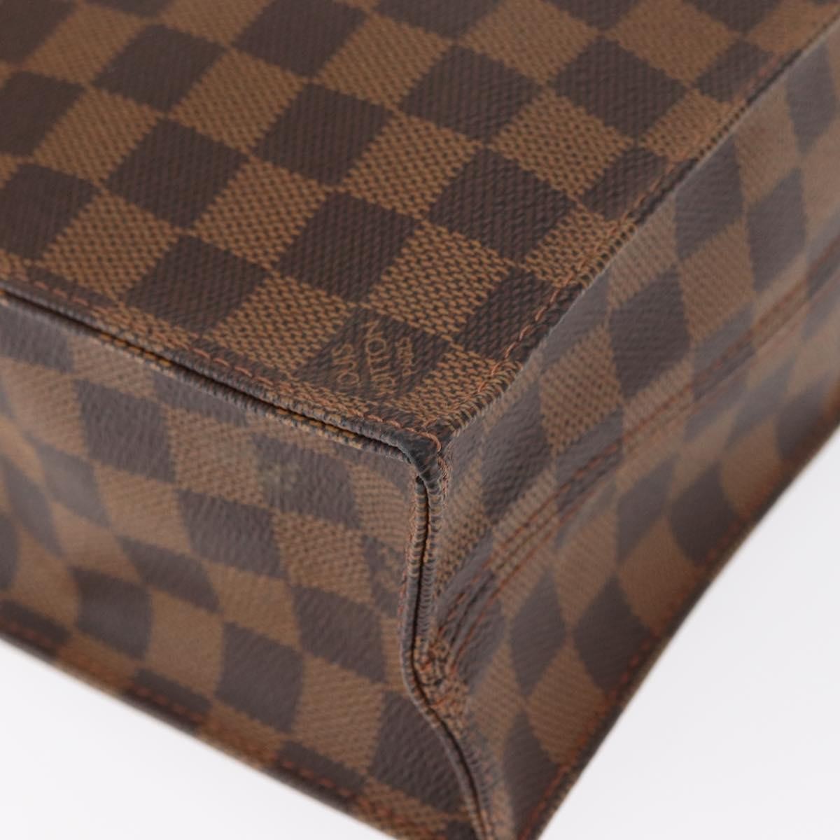 Louis Vuitton Sac Plat Bag Damier, BROWN, CANVAS, Handbag