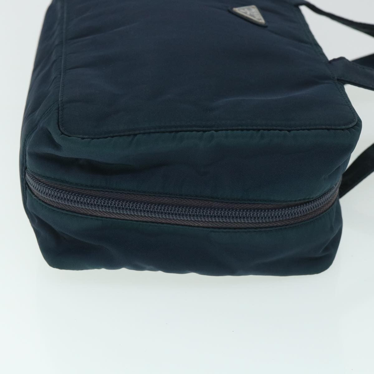 Prada Double Zip Wristlet Pouch Tessuto, NAVY, NYLON, Clutche & pouche