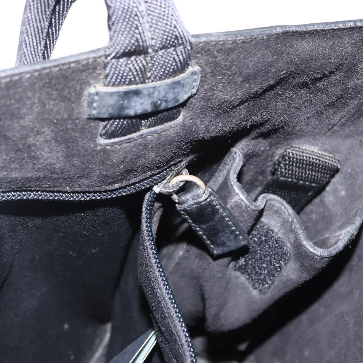 Prada Vintage Tote Leather, BLACK, LEATHER, Tote bag