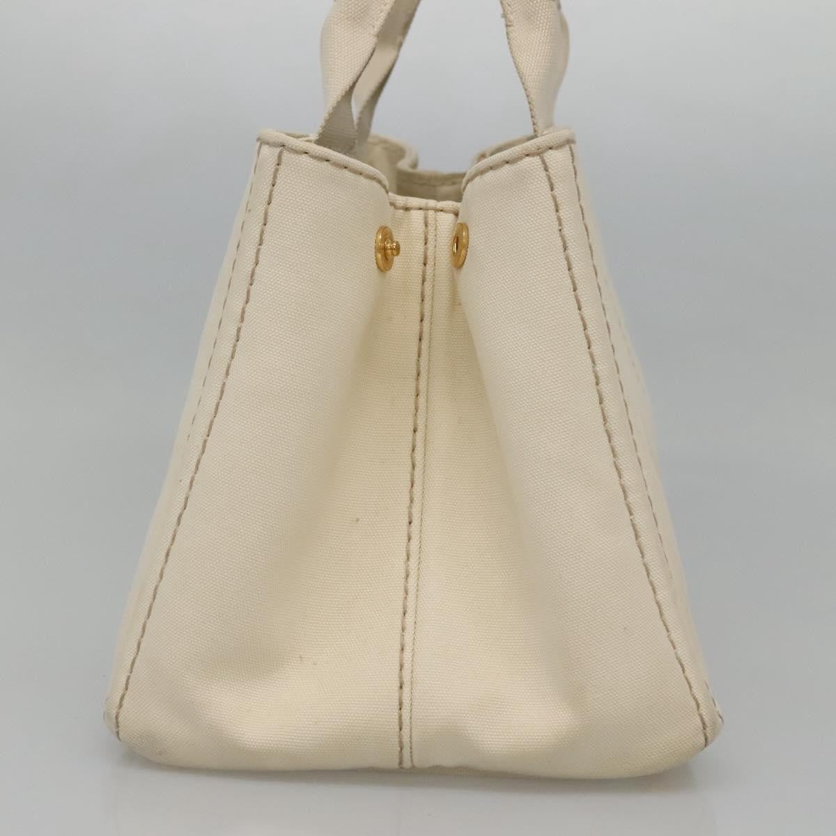 Prada Canapa Tote Canvas, White, Canvas, Tote Bag