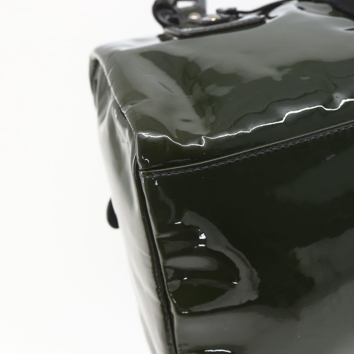 Salvatore Ferragamo Vintage Handbag Patent leather, KHAKI, PATENT_LEATHER, Handbag