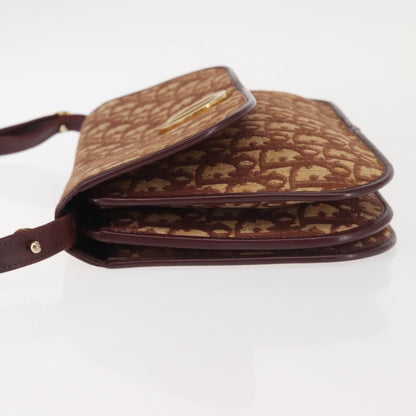 Christian Dior Vintage Trotter Flap Shoulder Bag Canvas, RED, CANVAS, Shoulder bag