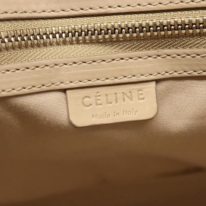 Celine Handbag Leather, BEIGE, LEATHER, Handbag