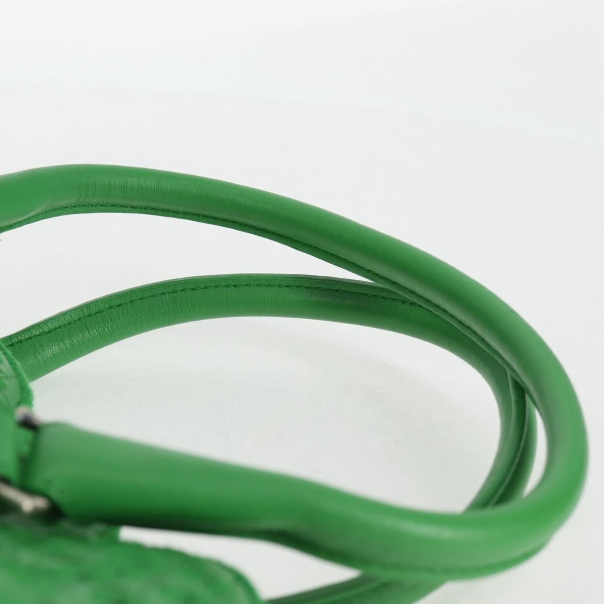 Bottega Veneta Intrecciato Leather, GREEN, LEATHER, Handbag