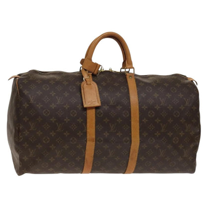 Louis Vuitton Keepall Bag Monogram Canvas, BROWN, CANVAS, Travel bag