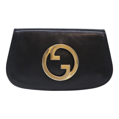 Gucci Vintage Blondie Clutch Leather, BLACK, LEATHER, Clutche & pouche