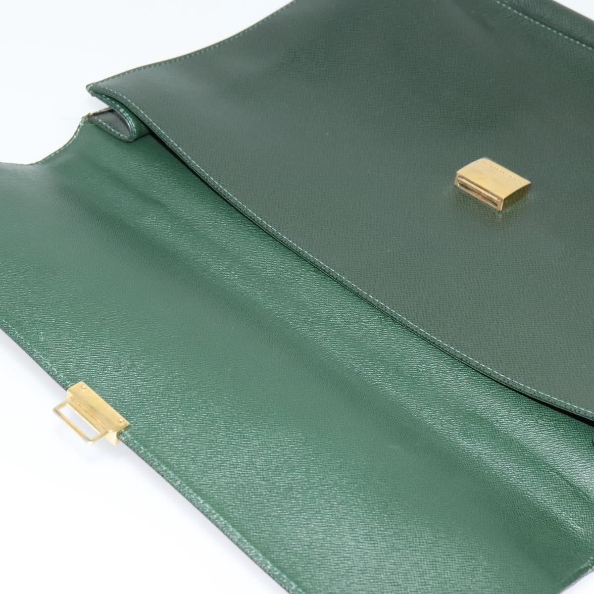 Louis Vuitton Porte-Documents Angara Briefcase Taiga Leather, GREEN, LEATHER, Briefcase