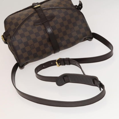 Louis Vuitton Saumur Handbag Damier, BROWN, CANVAS, Handbag