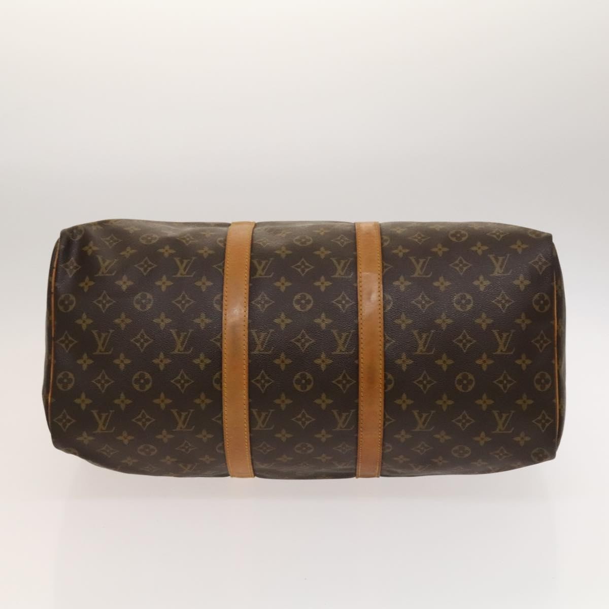 Louis Vuitton Keepall Bag Monogram Canvas, BROWN, CANVAS, Travel bag