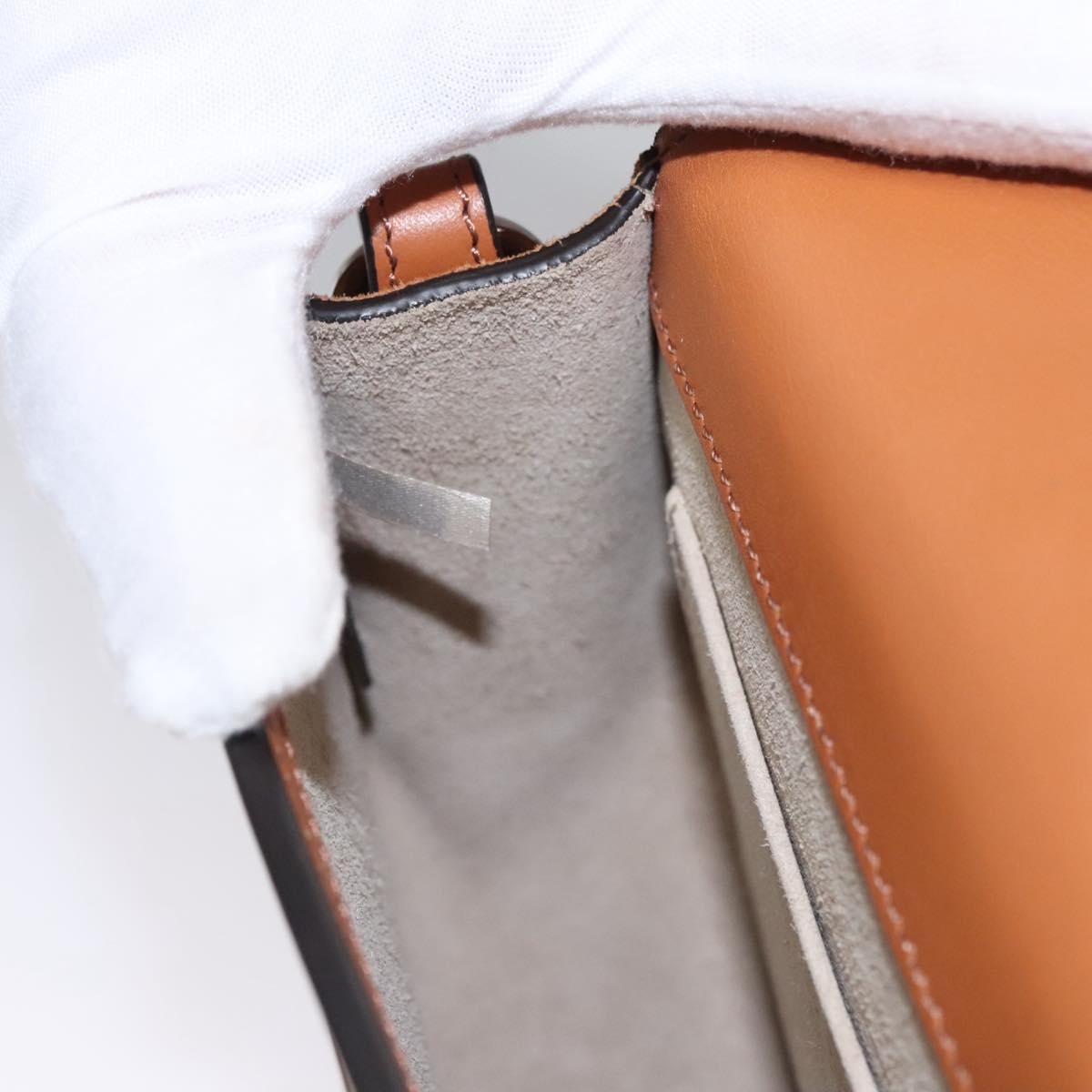 Chloe Nile Crossbody Bag Mirror Leather, BROWN, LEATHER, Crossbody bag