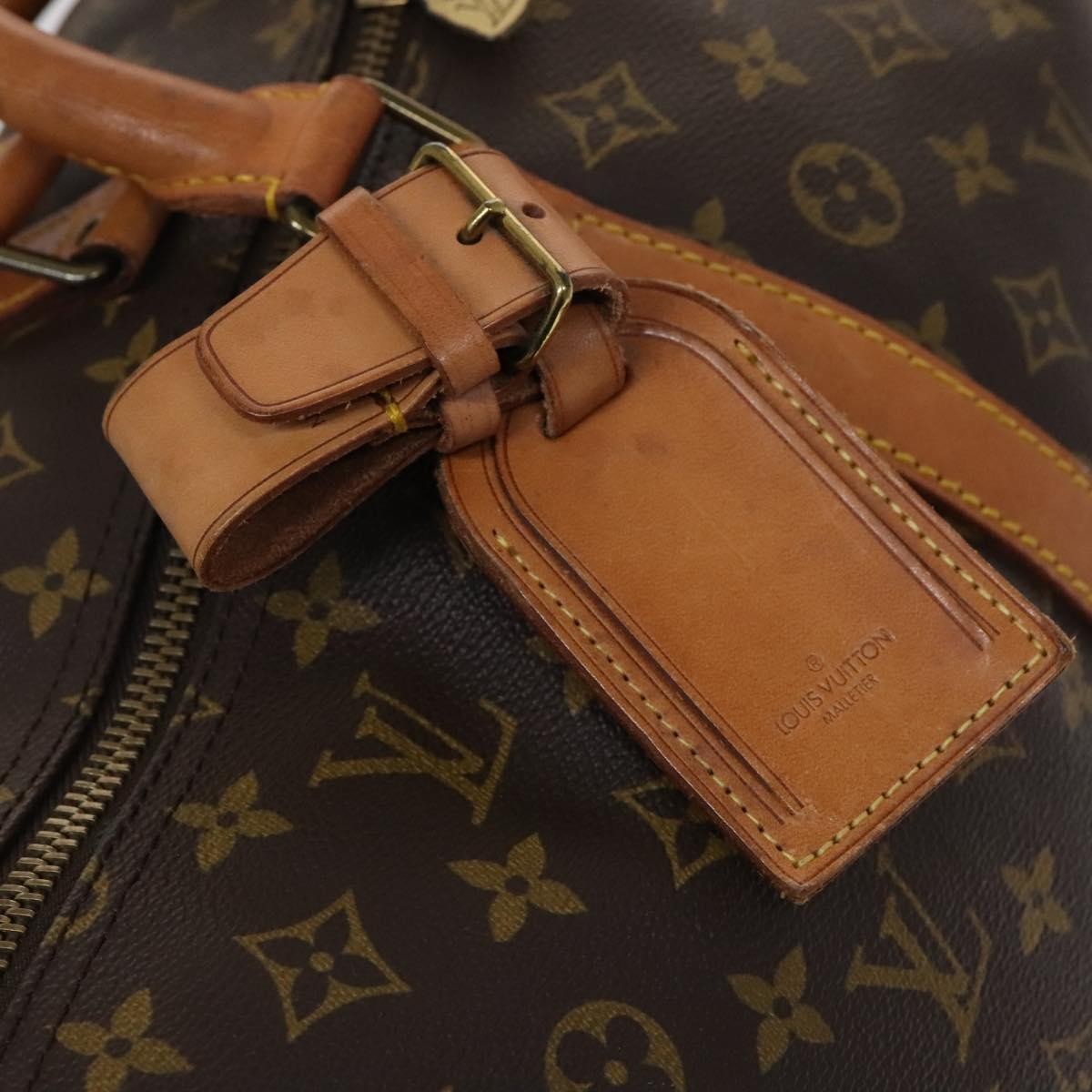 Louis Vuitton Keepall Bandouliere Bag Monogram Canvas, BROWN, CANVAS, Travel bag