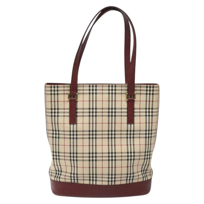 Burberry Nova Check Tote Canvas and Leather, BEIGE, CANVAS, Tote bag