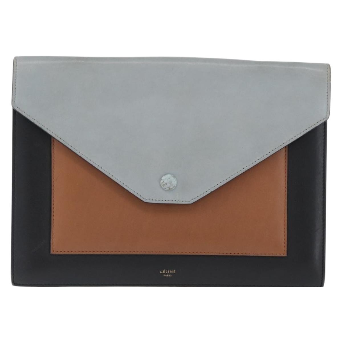Celine Pocket Envelope Shoulder Bag Leather, MULTICOLOUR, LEATHER, Shoulder bag
