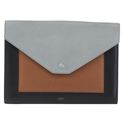 Celine Pocket Envelope Shoulder Bag Leather, MULTICOLOUR, LEATHER, Shoulder bag