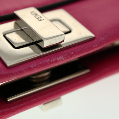 Fendi Peekaboo Bag Leather, PINK, LEATHER, Handbag