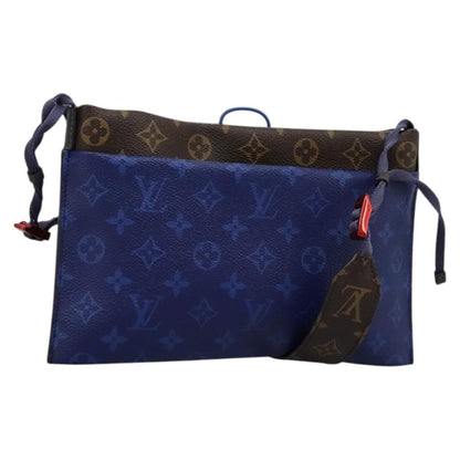 Louis Vuitton Outdoor Pouch Limited Edition Monogram Pacific Canvas, BLUE, CANVAS, Clutche & pouche