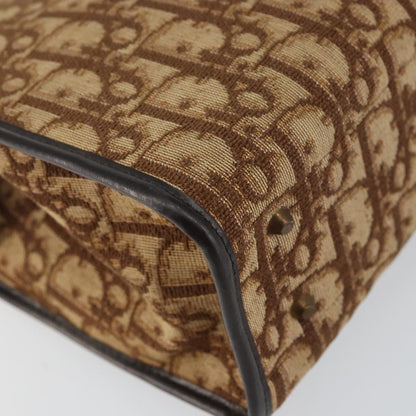 Christian Dior Vintage Trotter Handbag Canvas, BEIGE, CANVAS, Handbag