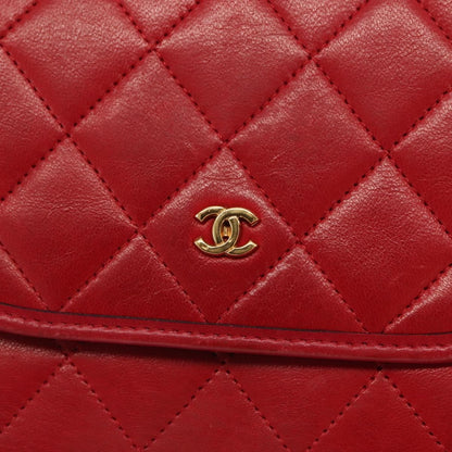 Chanel Vintage Clutch Leather, RED, LEATHER, Clutche & pouche