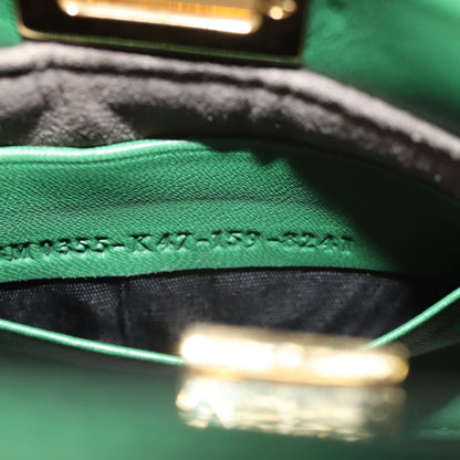 Fendi Peekaboo Bag Leather, GREEN, LEATHER, Handbag