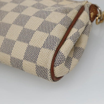 Louis Vuitton Eva Handbag Damier, WHITE, CANVAS, Shoulder bag
