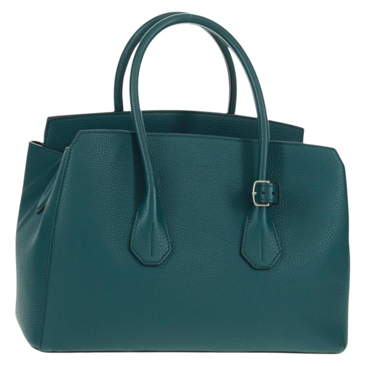 Bally Vintage Handbag Leather, GREEN, LEATHER, Handbag