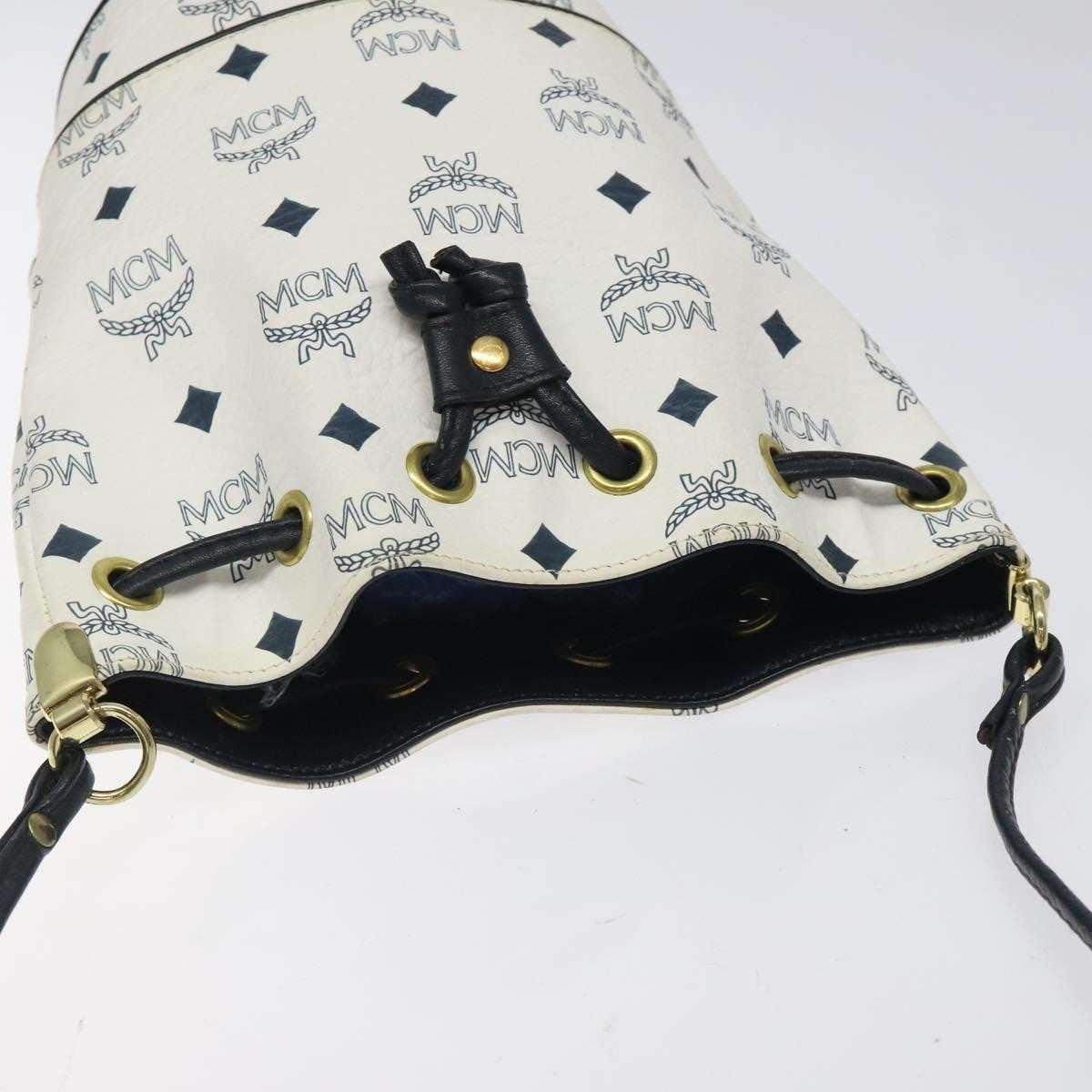 MCM Visetos Shoulder bag PVC, White, PVC, Shoulder Bag