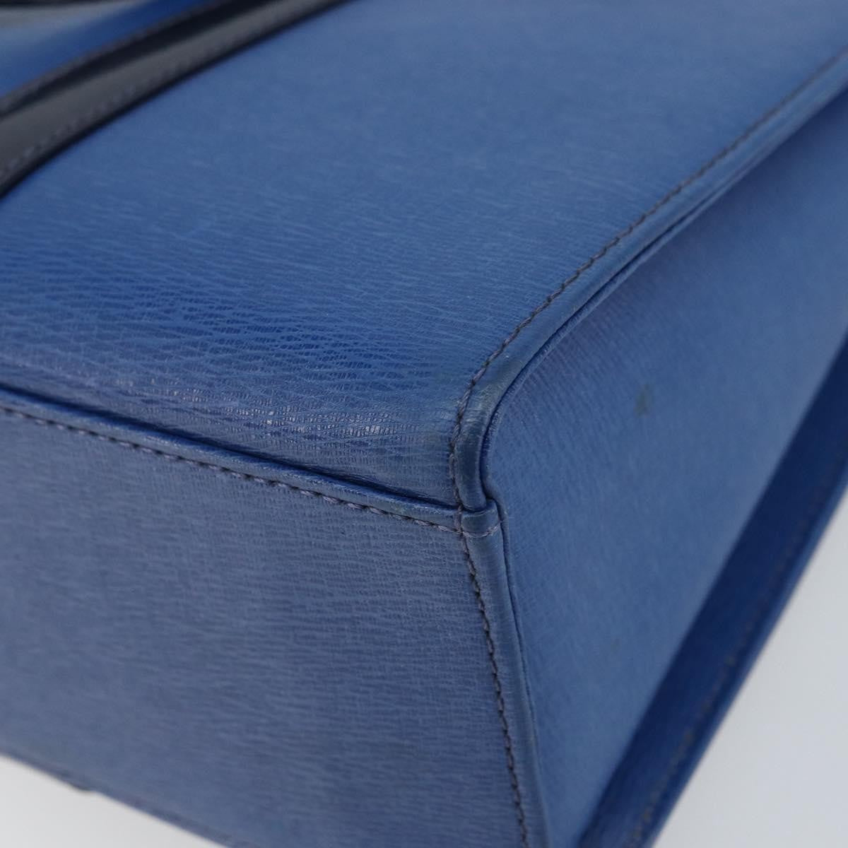 Burberry Vintage Handbag Leather, Blue, Leather, Handbag