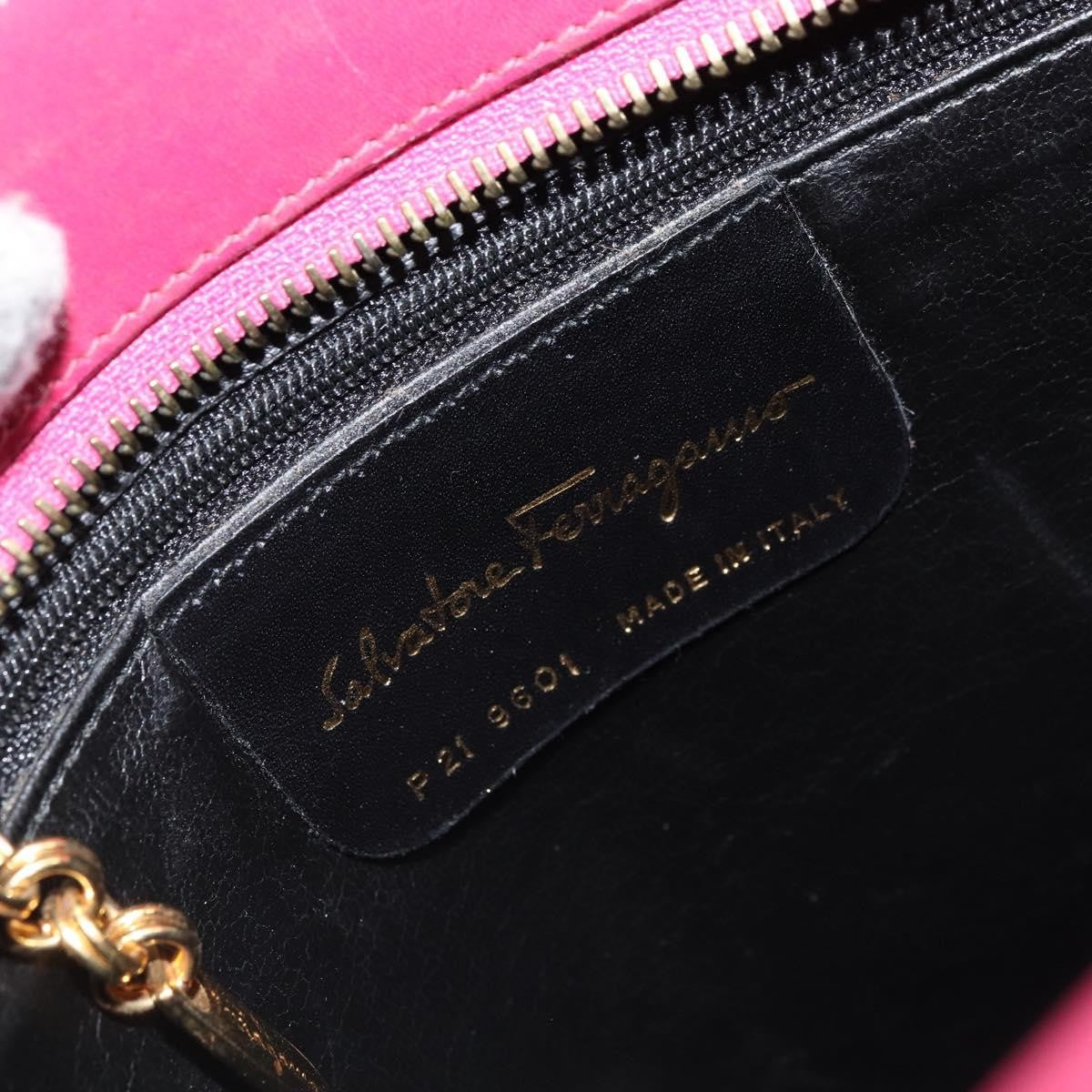 Salvatore Ferragamo Gancini Shoulder Bag Leather, PINK, LEATHER, Shoulder bag