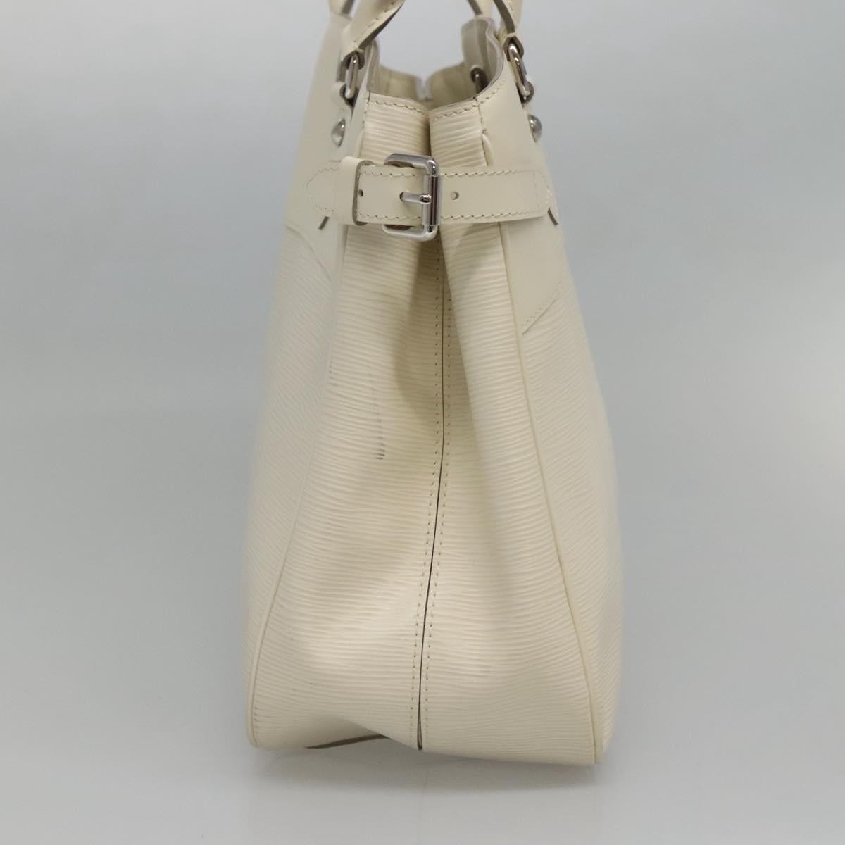 Louis Vuitton Passy Tote Epi Leather, WHITE, LEATHER, Tote bag