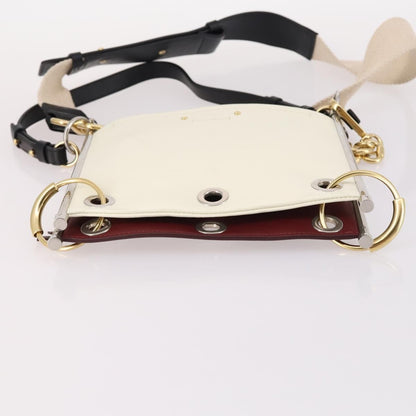 Chloe Roy Shoulder Bag Leather, BURGUNDY, LEATHER, Shoulder bag