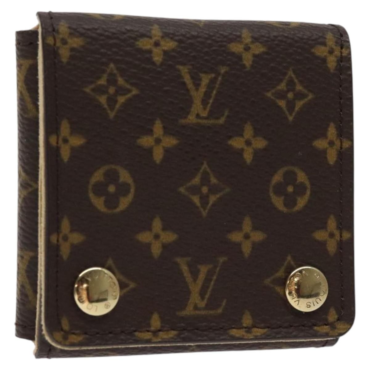 Louis Vuitton CASE JEWELRY BOX Canvas, BROWN, CANVAS, Wallets