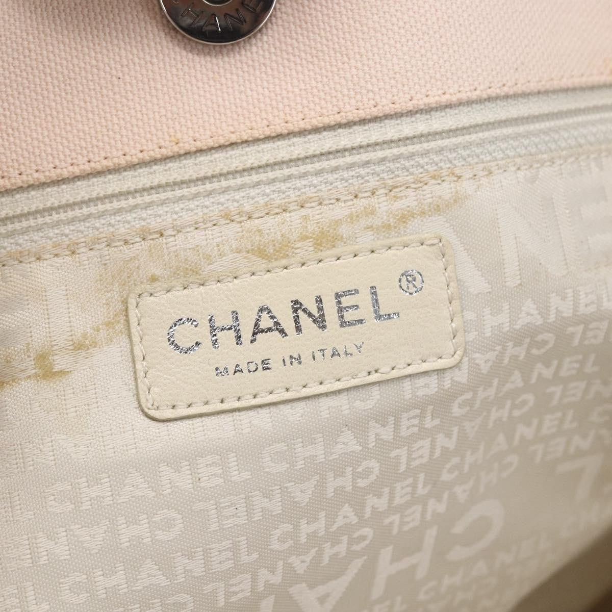 Chanel Vintage Cruise Line No.5 Tote Quilted Canvas, PINK, CANVAS, Tote bag