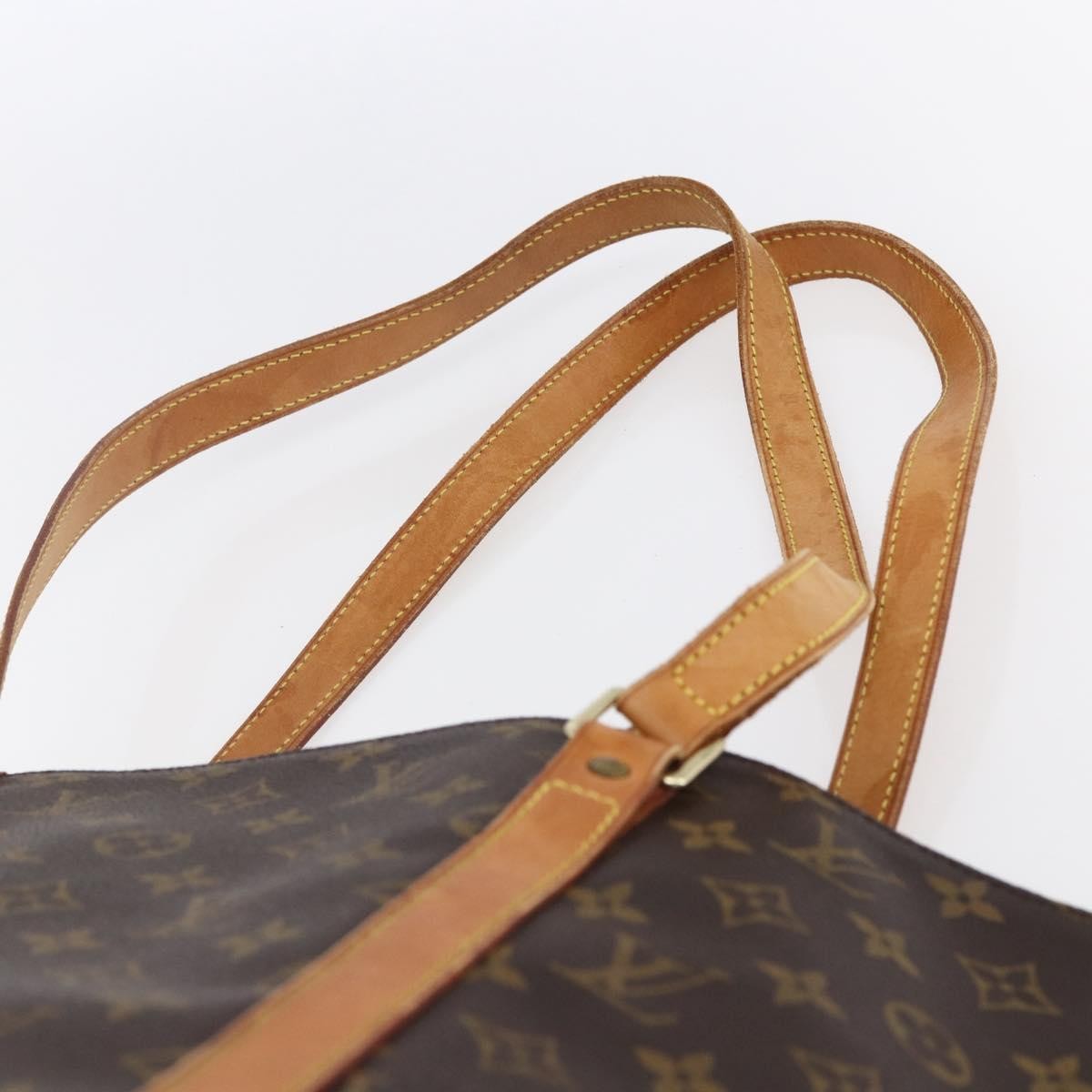 Louis Vuitton Shopping Sac Handbag Monogram Canvas, BROWN, CANVAS, Tote bag