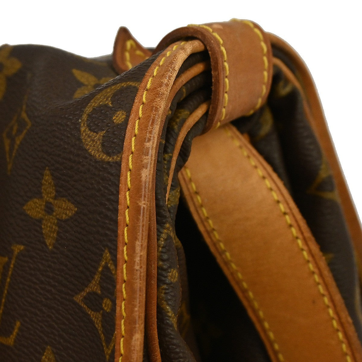 Louis Vuitton Saumur Handbag Monogram Canvas, Brown, Canvas, Shoulder Bag