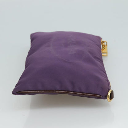 Prada Logo Zip Pouch Tessuto, PURPLE, NYLON, Clutche & pouche