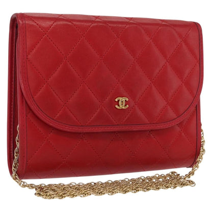 Chanel Vintage Clutch Leather, RED, LEATHER, Clutche & pouche